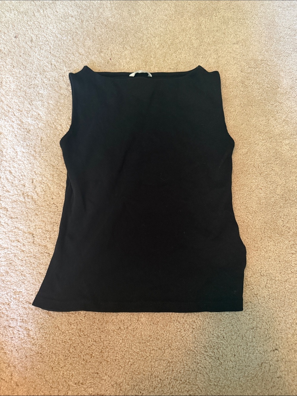 Zara Classic Black Sleeveless ribbed Women’s Tank Top